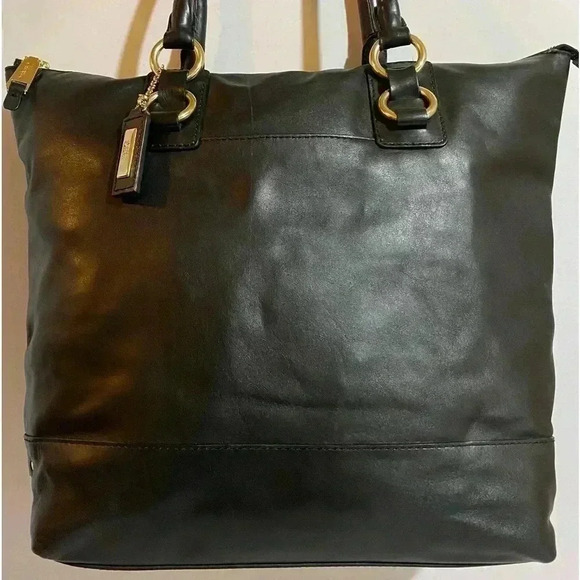 Cole Haan black leather satchel handbag - Picture 1 of 14